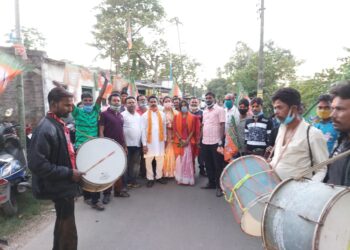 সারা দেশের উপনির্বাচন ও বিহারে দলের অভাবনীয় সাফল্যে কাটোয়ায় বিজয় উৎসব পালন বিজেপির