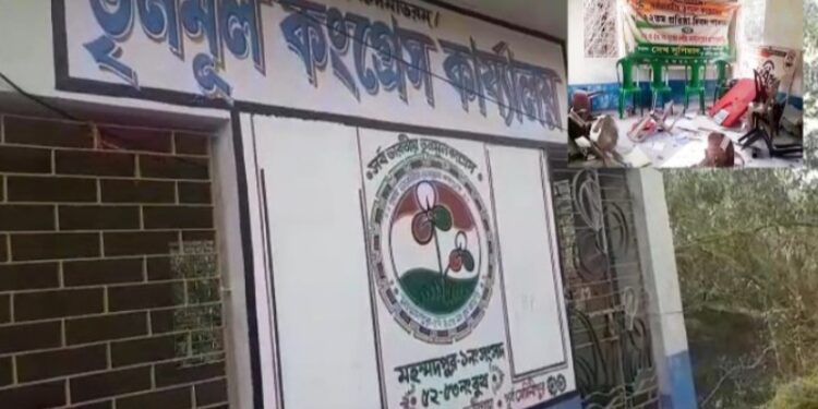 নন্দীগ্রামে তৃণমূল কার্যালয়ে ভাঙচুরের ঘটনায় উত্তেজনা, বিজেপি-তৃণমূল চাপানউতোর