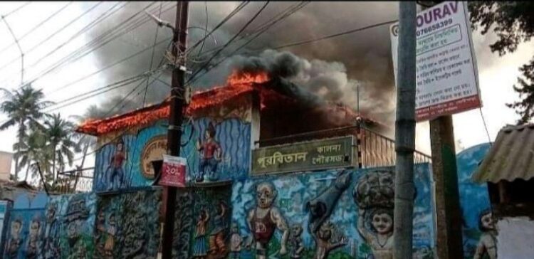 কালনায় ভয়াবহ অগ্নিকান্ডে ভস্মীভূত শিশুউদ্যান