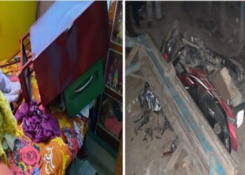 কাটোয়ায় ছাত্রীর সঙ্গে পরকীয়া সন্দেহে শিক্ষকের বাড়িতে ভাঙচুর উত্তেজিত জনতার