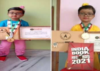 ‘ইন্ডিয়া বুক অব রেকর্ডস’এ নাম তুলল  আউশগ্রামের চার বছরের  সম্পূর্ণা