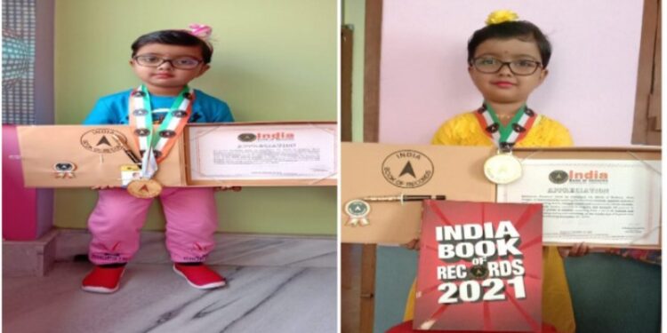 ‘ইন্ডিয়া বুক অব রেকর্ডস’এ নাম তুলল আউশগ্রামের চার বছরের সম্পূর্ণা