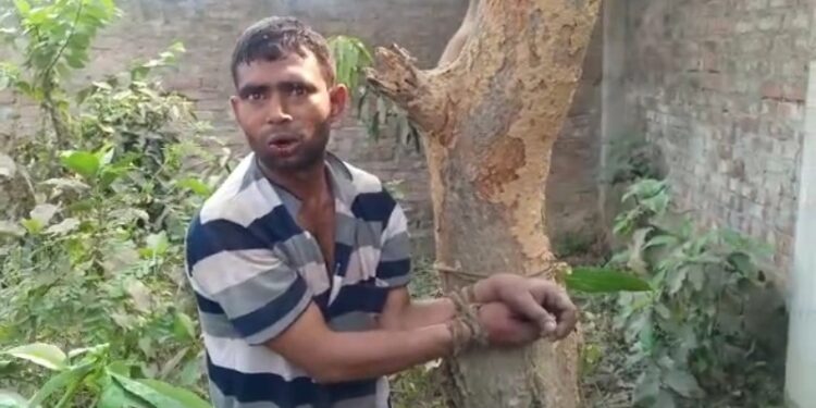 মালদায় চুরির অভিযোগে যুবককে গাছে বেঁধে বেদম মারধরের অভিযোগ