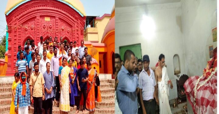 মন্দিরে পূজো দিয়ে প্রচার শুরু মন্তেশ্বর, কালনা ও কাটোয়ার বিজেপি প্রার্থীদের