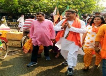 কালনায় বিজেপির প্রার্থীদের প্রচারে ঝড়