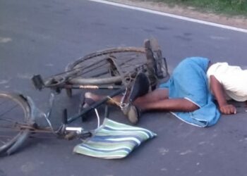 বর্ধমানে বেপরোয়া গতির লরির ধাক্কায় মৃত্যু সাইকেল আরোহীর