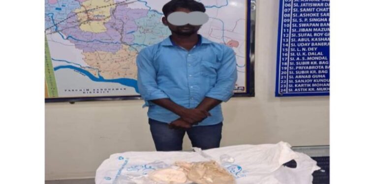 দুবরাজপুরে হেরোইন পাচার করতে গিয়ে হাতেনাতে ধৃত যুবক