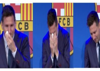 চোখের জলে বার্সেলোনাকে বিদায় জানালেন লিয়োনেল মেসি