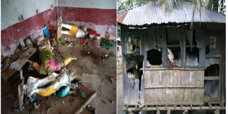 বাংলাদেশে হিন্দু সম্প্রদায়ের উপর কট্টরপন্থীদের হামলা, একাধিক মন্দির ও বাড়িতে ভাঙচুর