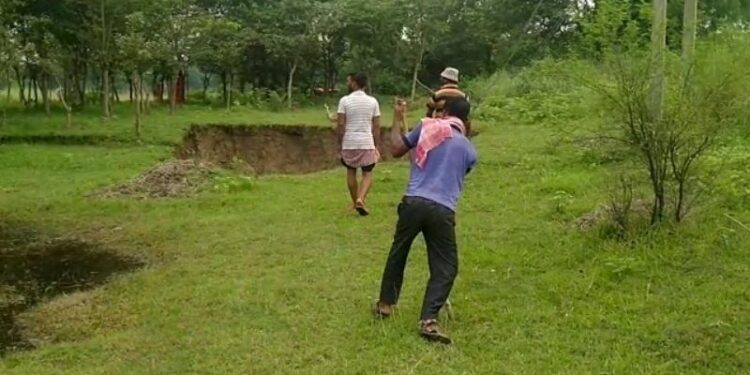 কাজোরা কোলিয়ারি এলাকায় জমিতে ধস,বন্ধ রেশমের গুটি চাষ, মাথায় হাত চাষিদের