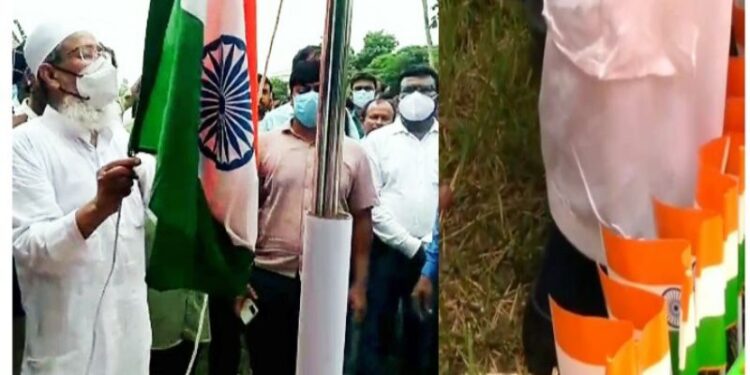 জাতীয় পতাকার ‘অবমাননা’ কলেজের অনুষ্ঠানে, মৃতদেহ ঢাকা হল জাতীয় পতাকায়, জোড়া বিতর্ক কালনায়