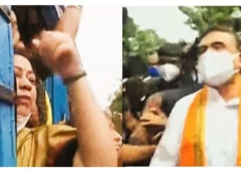 বিজেপির ‘পশ্চিমবঙ্গ বাঁচাও দিবস’ কর্মসূচি ঘিরে ধুন্ধুমার কলকাতা, গ্রেফতার দিলীপ-শুভেন্দু-দেবশ্রী