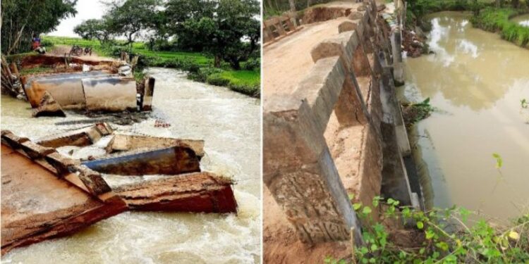 বাঁকুড়ায় সেতু ভেঙে বিচ্ছিন্ন ১০ গ্রামের মানুষ