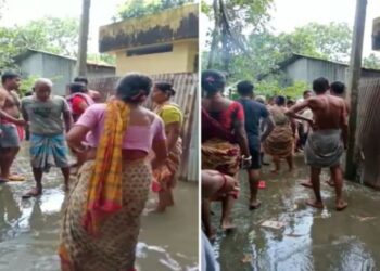 পূর্বস্থলীতে জমে থাকা জল নিকাশিকে কেন্দ্র করে উত্তেজনা