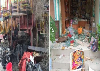 বাংলাদেশের নোয়াখালির ইসকন মন্দিরে হামলা কট্টরপন্থীদের, মারধর-ভাঙচুর-অগ্নিসংযোগ