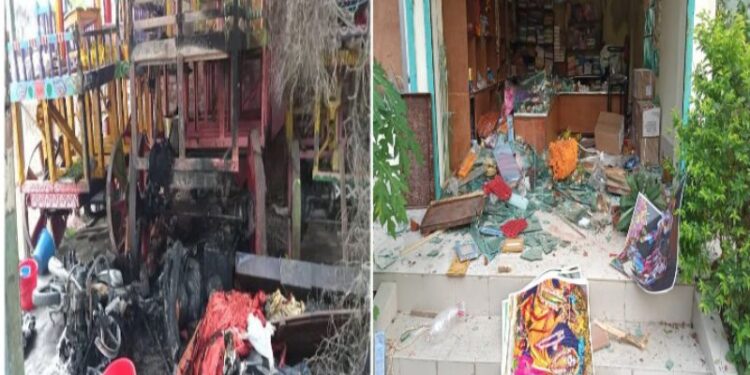 বাংলাদেশের নোয়াখালির ইসকন মন্দিরে হামলা কট্টরপন্থীদের, মারধর-ভাঙচুর-অগ্নিসংযোগ