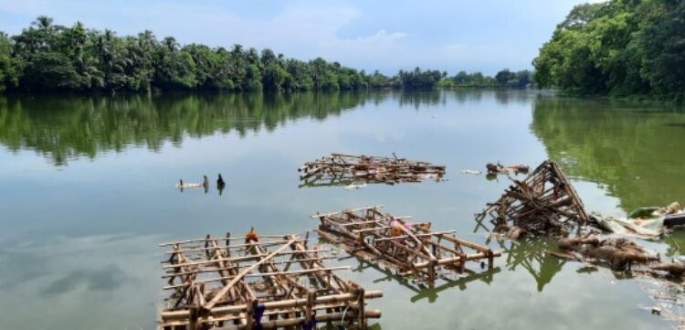 বিসর্জনের পর কাটোয়া মহকুমার গ্রামীন এলাকার বহু পুকুরে পচছে মূর্তির কাঠামো ও পূজোর সামগ্রী, ছড়াচ্ছে দূষন