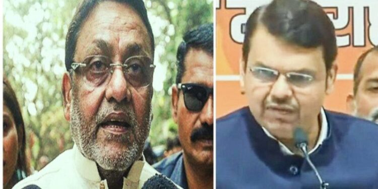 দেবেন্দ্র ফড়নবিসের বিরুদ্ধে ‘আন্ডারওয়ার্ল্ড যোগ’ ও ‘জাল নোট চক্র’ চালানোর গুরুতর অভিযোগ তুললেন নবাব মালিক