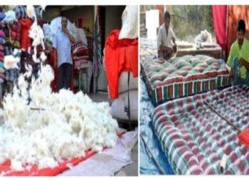 শীতের আগে লেপ বানানোর ব্যস্ততা তুঙ্গে দক্ষিণ দিনাজপুর জেলা জুড়ে