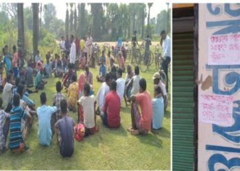 রাস্তা বাঁচানোর তাগিদে বালির গাড়ি যাতায়াত বন্ধে পোস্টার গ্রামবাসীদের, চাঞ্চল্য আউশগ্রামের মালিয়ারা এলাকায়