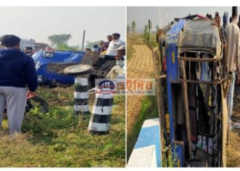 কাটোয়ায় যাত্রীবাহী অটো উল্টে মৃত মহিলা, জখম ৫