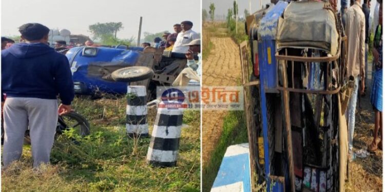 কাটোয়ায় যাত্রীবাহী অটো উল্টে মৃত মহিলা, জখম ৫