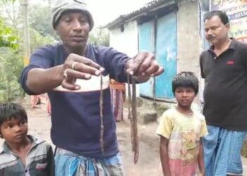 বাঁকুড়া পুরসভার সরবরাহ করা পানীয় জলের পাইপ থেকে বের হচ্ছে দূর্গন্ধ যুক্ত জল,সর্পিলাকৃতি মাছ,কেঁচো !  তীব্র ক্ষোভ কবরডাঙ্গা বস্তিতে