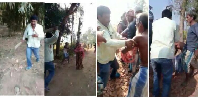 অশ্রাব্য ভাষায় গালাগালি আর কাঠের বাটাম হাতে বৃদ্ধকে বেদম মারধর, দৌলতপুর পঞ্চায়েত প্রধানের ভিডিও ঘিরে নিন্দার ঝড়