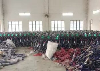 নবনির্মিত স্টেডিয়াম এখন ‘সাইকেল এসেম্বল ওয়ার্কশপ’ ! বন্ধ খেলাধুলা, ক্ষোভ এলাকায়