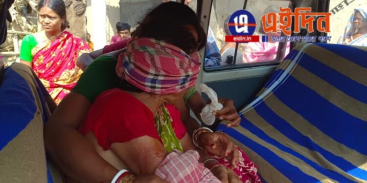 মদের নেশা ছাড়াতে গিয়ে স্বামীর রোষের মুখে স্ত্রী,বঁটির কোপে জখম মহিলা ভর্তি হাসপাতালে