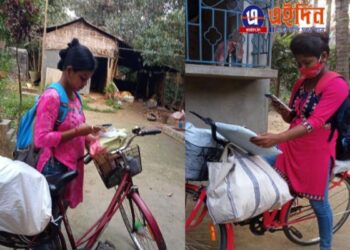 দৃষ্টান্ত সৃষ্টি করেছেন কাটোয়া শহরে ‘ডেলিভারি গার্ল’ মান্টি ও পায়েল