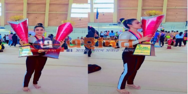 সারা ভারত আন্তঃ বিশ্ববিদ্যালয় জিমনাস্টিক প্রতিযোগীতায় স্বর্ণ ও রৌপ্য পদক জয় রাজমিস্ত্রির মেয়ে  রোজিনার