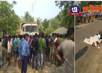 তৃণমূল নেতাদের বিক্রী করা মাটি বোঝাই ওভারলোড ডাম্পারের চাকায় পিষ্ট হয়ে মৃত্যু নিরীহ গ্রামবাসীর, প্রতিবাদে মৃতদেহ আটকে রেখে বিক্ষোভ