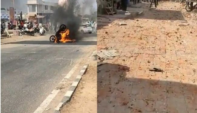 বিজেপি শাসিত দুই রাজ্য রামনবমীর শোভাযাত্রায় ইঁটবৃষ্টি, গাড়ি ভাঙচুর ও  অগ্নিসংযোগ করল দুষ্কৃতীরা