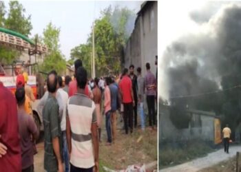 পাত্রসায়েরে গোডাউনে ভয়াবহ অগ্নিকান্ড, ভস্মীভূত লক্ষাধিক টাকার সামগ্রী
