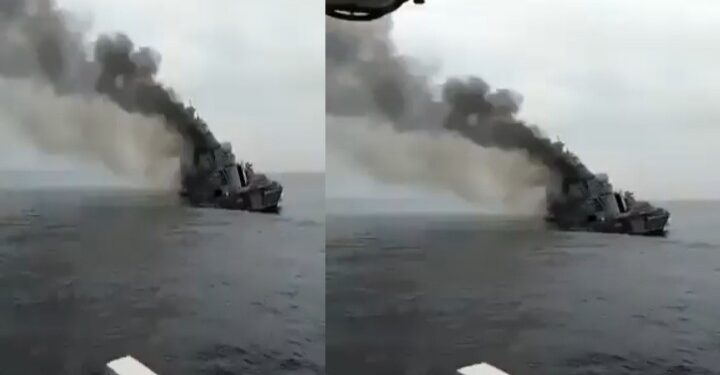 কৃষ্ণসাগরে ডুবে যাওয়া রুশ যুদ্ধজাহাজ মস্কোভার প্রায় ৫০০ নাবিকের হদিশ মেলেনি