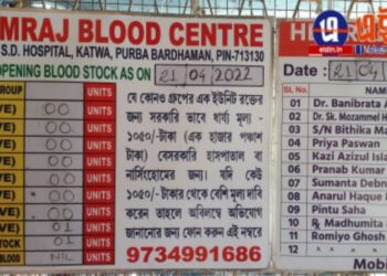কাটোয়ায় এক ইউনিট রক্তের দাম ১ থেকে ৫ হাজার টাকা, ব্লাডব্যাঙ্ক রক্ত শূণ্য হতেই সক্রিয় দালালচক্র
