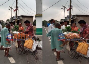 আউশগ্রামের সব্জি বিক্রেতা উপপ্রধানের কঠিন জীবন সংগ্রাম নজির সৃষ্টি করেছে এলাকায়