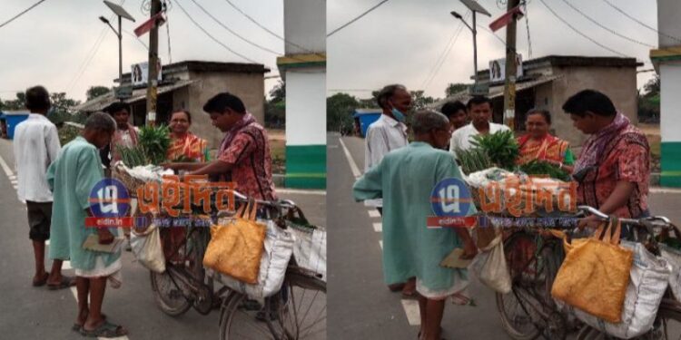 আউশগ্রামের সব্জি বিক্রেতা উপপ্রধানের কঠিন জীবন সংগ্রাম নজির সৃষ্টি করেছে এলাকায়