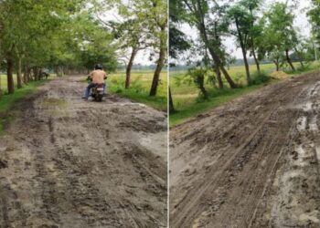 জমি থেকে ট্রাক্টরের চাকায় উঠে আসা কাদায় বিপজ্জনক হয়ে উঠেছে সড়ক পথগুলি, প্রশাসনকে ব্যবস্থা নেওয়ার আর্জি গলসিবাসীর