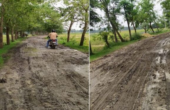 জমি থেকে ট্রাক্টরের চাকায় উঠে আসা কাদায় বিপজ্জনক হয়ে উঠেছে সড়ক পথগুলি, প্রশাসনকে ব্যবস্থা নেওয়ার আর্জি গলসিবাসীর