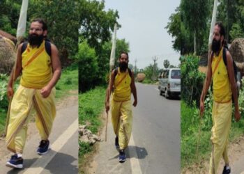 গরু’কে জাতীয় পশু ঘোষণা ও গরু নিধন বন্ধের দাবিতে পায়ে হেঁটে ভারত ভ্রমনে রাজস্থানের সফটওয়্যার ইঞ্জিনিয়ার