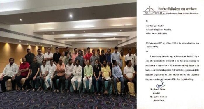 একনাথ শিন্ডেকে বিধানসভার নেতা নির্বাচন করল শিবসেনার বিদ্রোহী বিধায়করা