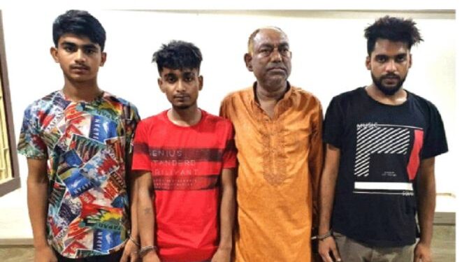 বেড়াতে যাওয়ার নাম করে কিশোরী প্রেমিকাকে মদের ঠেকে নিয়ে গিয়ে ধর্ষণ, প্রেমিকসহ গ্রেফতার ৪