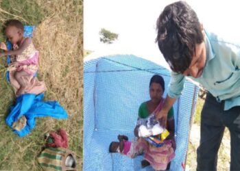 জনমজুর আদিবাসী দম্পতিদের  শিশুদের কষ্ট লাঘবে মুসলিম যুবকের মানবিক উদ্যোগ