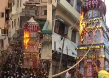 উদয়পুরে তাজিয়ার আগুন নেভালো স্থানীয় হিন্দুরা,এখানেই গলা কেটে খুন করা হয়েছিল দর্জি কানহাইয়ালাল সাহুকে