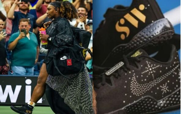 জীবনের শেষ ইউএস ওপেনে হীরে লাগানো জুতো পড়ে খেলছেন সেরেনা উইলিয়ামস