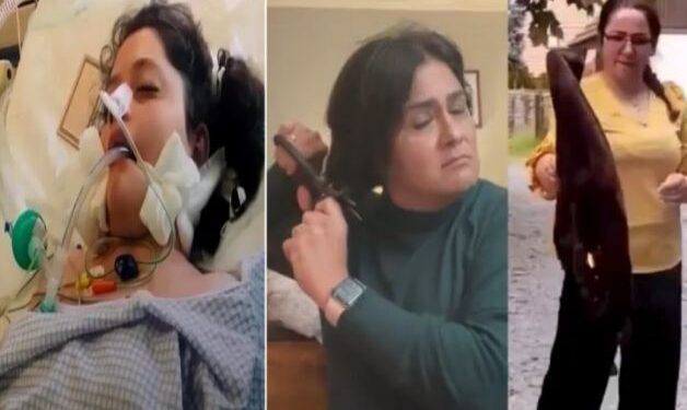 তরুনীকে পিটিয়ে মারার ঘটনা : নিজেদের হিজাব পুড়িয়ে,চুল কেটে প্রতিবাদ করছেন ইরানি মহিলারা