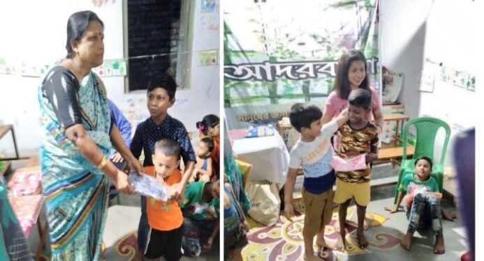 দুর্গোৎসবে নতুন পোশাক নিয়ে দুস্থদের পাশে ‘আদরবাসা’