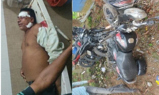 ভাতারে বাইক-পিকআপ ভ্যানের মুখোমুখি সংঘর্ষে গুরুতর আহত ২